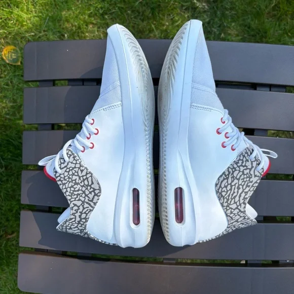 Nike Air Jordan First Class Cement Grey White Fire Red Trim Men’s 8 AJ7312 116 - Picture 7 of 13